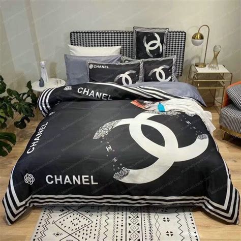 chanel bedroom set|chanel comforter set.